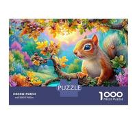 Squirrel on Branch with Acorns 1000 Piece Jigsaw Puzzle Dream Forest Squirrel Great Gift for Boys, Girls, Men & Women 52x38cm/1000pcs