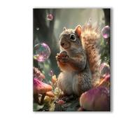 Squirrel Paint by Numbers for Adults Animal Paint by Numbers Kits on Canvas with Frame 32x40 Inch, 5D DIY Acrylic Oil Painting with Brushes, Hobbies for Adults Women, Home Wall Bedroom Decor 0R-720