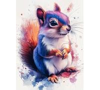 Squirrel Paint by Numbers for Adults, Animals Painting by Numbers DIY Color Oil Painting Hobbies for Adults Women with Acrylic Paint Brush Set for Room Decor, Wall Art, Gifts 24x32 inches -zjn25072I