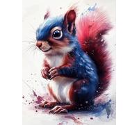 Squirrel Paint by Numbers for Adults, Animals Painting by Numbers DIY Color Oil Painting Hobbies for Adults Women with Acrylic Paint Brush Set for Room Decor, Wall Art, Gifts 20x28 inches -zjn250763