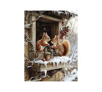 Squirrel Paint by Numbers for Adults, Winter Acrylic Paint by Numbers Kits, DIY Hobbies for Adults Women Art Supplies 28x38 in, Canvas for Painting Wall Art for Room Decor Gifts for Women GYYH-5191