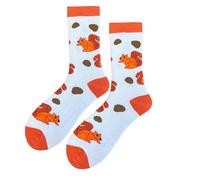 Squirrel Pattern Animal Cute Socks Novelty Funky Gifts Unisex