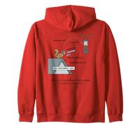 Squirrel Physics Projectile Motion Bird Feeder Math Humor Zip Hoodie