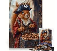 Squirrel Pirate with Treasure Chest Jigsaw Puzzles for Adults 1000 Pieces Pure Logic Toy Stress Free Sharp Cut Santa Wish Item 38x26cm