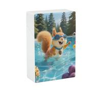 Squirrel Pool Joy Cigarette Case Vintage Cigarette Holder Case | Small Cigarette Case Plastic Portable Thin Cigar Boxes Container Flip Pocket Cigarettes Holder Storage for Men Women