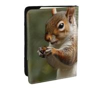 Squirrel Printed Passport Holder - 6.5 x 4.5 Inch RFID Blocking Travel Wallet,Stylish Passport Cover,Lightweight Document Organizer for Cards