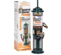 Squirrel-proof Bird Feeder for Small Birds - Jacobi Jayne Squirrel Buster Peanut - Pigeon Proof Metal Bird Peanut Feeds for Wild Birds - Easy Clean Hanging Bird Feeder for Garden Birds