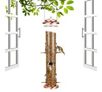 Squirrel Proof Bird Feeders for Outdoors Tube Small Weatherproof Birding | Winter Bird Feeders for Small Tube Feeding Food Water Patio Viewing Outdoor Inside Pet Aviary Finch Parrots