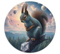 Squirrel Puzzle 1000Pc Jigsaw Animals Das Tier Wild Animals Beast Rotundity Jigsaws Adults Kids Puzzles Challenge Reliever Family Game Stress Adult Difficult Suitable for Home Decor (67.5x67.5cm)
