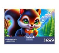 Squirrel Puzzle for Adults Impossible And Difficult Challenge 1000 Piece Squirrel Challenging Puzzle Games There Are Letters on The Back 38x26cm/1000pcs