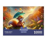 Squirrel Puzzle Kid Age 12 Years Up Impossible And Difficult Challenge 1000 Pieces Squirrel Challenging Puzzle Games There Are Letters on The Back 70x50cm/1000pcs