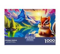 Squirrel Puzzles 1000 Piece for Adults Jigsaw Puzzles Jigsaw Puzzle Beautiful Decoration 38x26cm/1000pcs