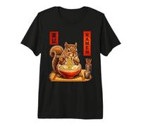 Squirrel Ramen Japanese Art Funny Anime Graphic Tee Kawaii Premium T-Shirt