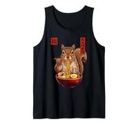 Squirrel Ramen Japanese Art Funny Anime Graphic Tee Kawaii Tank Top