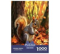 Squirrel | Realistic Illustration Jigsaw Puzzle 1000 Pieces, Fun & Challenging Educational Game, Relaxing Toy for Adults & Children, Unique Home Art Decor | Gift 70x50cm/1000pcs