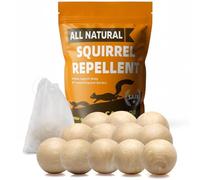 Squirrel Repellent Outdoor, Chipmunk Repellent, Squirrel & Chipmunk Repellent, Keep Squirrels Out of Garden, Attic, Yard, Garage and Bird Feeder, Safe Around Kids, Pets & Plants - 12P