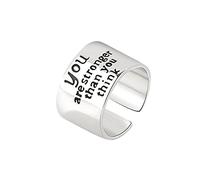 Squirrel Rings for Women Encourage Rings Statement Cuff Thumb Sterling Silver Brand Rings For Women Friend Ring (Silver, One Size)