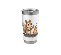 Squirrel Roasting Acorn by The Campfire Stainless Steel Insulated Tumbler