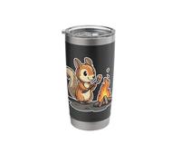 Squirrel Roasting Acorn by The Campfire Stainless Steel Insulated Tumbler