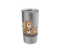 Squirrel Roasting Acorn by The Campfire Stainless Steel Insulated Tumbler