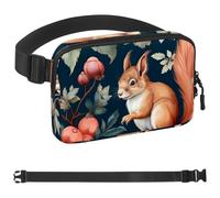 Squirrel Running Belt Fanny Packs for Women & Men, Waist Pack Runners Bag Money Belt Phone Holder for Running Sports Hiking Traveling