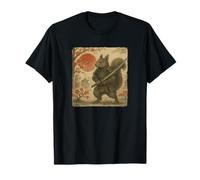 Squirrel Samurai Japanese Warrior Costume Sumi-e Art Funny T-Shirt
