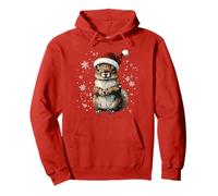 Squirrel Santa Hat Funny Cute Animal Lover Christmas Pullover Hoodie