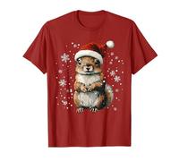 Squirrel Santa Hat Funny Cute Animal Lover Christmas T-Shirt