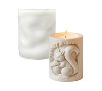 Squirrel & Shape - 3D Silicone Cute Reusable Mould - Animal Candle Mould, For Thanksgiving Birthday Celebration Office Home Room Desk