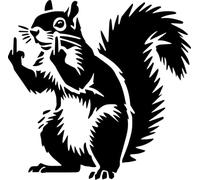 Squirrel Showing Middle Finger Decal Transfer Sticker Stink Finger Car Sticker for Motorcycle Notebook Fridge Wall Door Trash Can Luggage