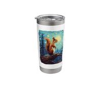Squirrel Starry Night Stainless Steel Insulated Tumbler