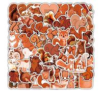 Squirrel Stickers 50Pcs Cute Animal Stickers for Skateboard Water Bottle Laptop Hydro Flask Phone Computer Luggage Car Bike,Vinyl Cartoon Decals for Teens Kids Adults
