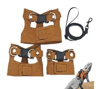 Squirrel Strap, Bearded Dragon Selt, Beard Stagele, Adjustable PU Leather Strap with Draglina, Exercise Vest for Small Animals, 3 Straps for Outdoor Walks