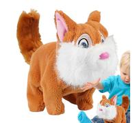 Squirrel Stuffed Animal - Walking Stuffed Toys,Electric Accompanying Doll, Interactive Plush Toys for Kids Bedroom Study Room