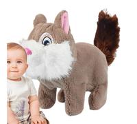 Squirrel Stuffed Animal, Walking Stuffed Toys, Electric Accompanying Doll, Interactive Plush Toys for Kids Bedroom Study Room