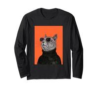 Squirrel Stylish 80s Pop Art Portrait w Sunglasses Long Sleeve T-Shirt