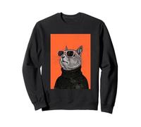 Squirrel Stylish 80s Pop Art Portrait w Sunglasses Sweatshirt