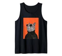 Squirrel Stylish 80s Pop Art Portrait w Sunglasses Tank Top