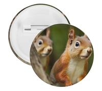 Squirrel Tinplate Badge 1PCS Personalized Round Brooch Large Craft Button Suitable for Teachers, Nurses, Doctors, Staff, Party Gift Accessories