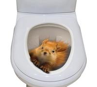 Squirrel Toilet Sticker - Toilet Seat Squirrel Stickers | Removable Toilet Animals Sticker | Waterproof Squirrel Toilet Seat Decal and Wall Art Sticker Accessories for Toilet Bathroom Sticker
