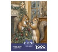 Squirrel | Vintage Illustration Jigsaw Puzzle 1000 Pieces, Fun & Challenging Educational Game, Stress-Relieving Toy for Adults & Children, Premium Home Art Decor | Gift 38x26cm/1000pcs