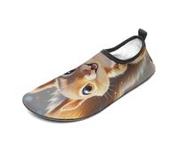Squirrel Water Shoes for Men Women, Lightweight Stretch Swim Shoes with Anti-Slip Rubber Sole, Quick-Dry Aqua Socks for Pool, Beach, Surfing, Style, 10 Women/10 Men
