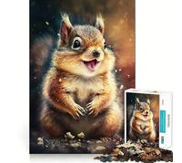 Squirrel Watercolor Paint 1000 Piece Jigsaw Puzzles for Teenagers Logic Ability Toy Calm Pastime Accurate Cut 50x75cm