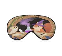 Squirrel Wearing A Wizard Hat Eye Cover Breathable Comfortable Eyeshade Soft Skin Friendly Sleep Mask Party Night Blindfold with Fashion Adjustable Eye Mask for Night Sleeping Travel Nap
