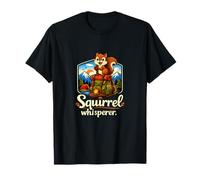 Squirrel Whisperer Camping Mountain Badge Graphic T-Shirt
