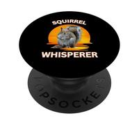 Squirrel Whisperer funny sarcastic sunset squirrel lover PopSockets Adhesive PopGrip