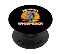 Squirrel Whisperer funny sarcastic sunset squirrel lover PopSockets Adhesive PopGrip