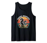 Squirrel Whisperer Vintage Sunset Acorn Tree Stump Nature Tank Top
