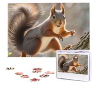 Squirrel Wooden Puzzles 1000 Pieces Personalized Jigsaw Puzzle For Adults Interesting Custom Photo Puzzles Gift For Holiday Birthday Wedding Anniversay