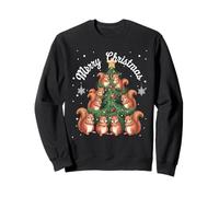 Squirrel Xmas Tree Squirrel Christmas Tree Sweatshirt
